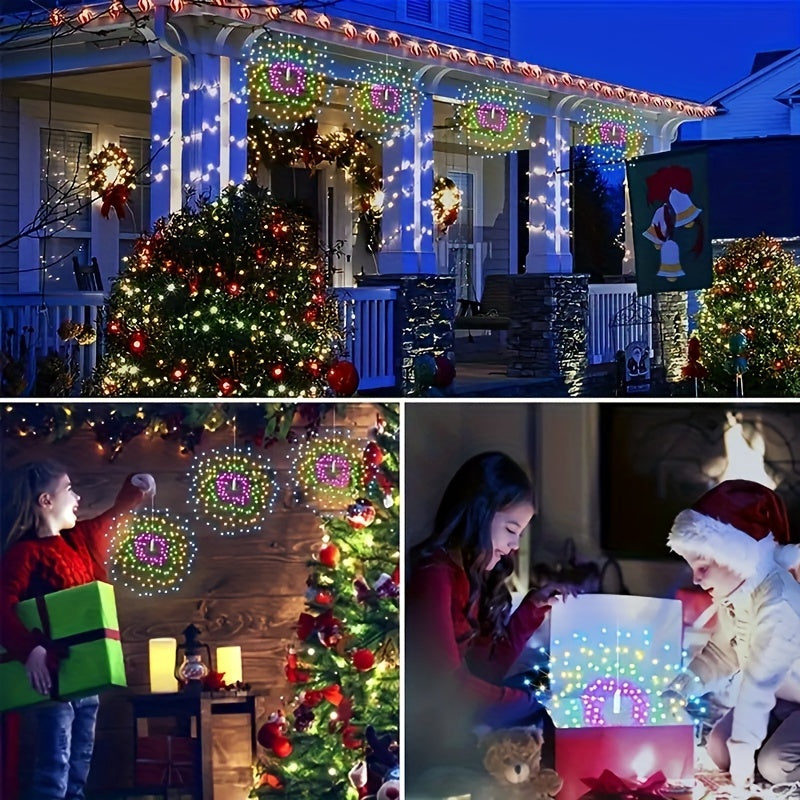 4pcs Per Set Solar Hanging Fireworks Lights