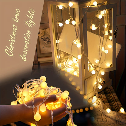 White Spherical Fairy String Lights – 6M 40-Bulb Decorative LED for Christmas, Weddings & Home Decor
