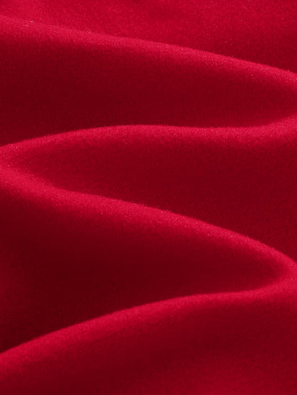 Girls’ 4-Piece Autumn/Winter Fashion Set – Button-Up Coat, Ribbed Long-Sleeve Top, Checkered Elastic-Waist Skirt & Matching Beret