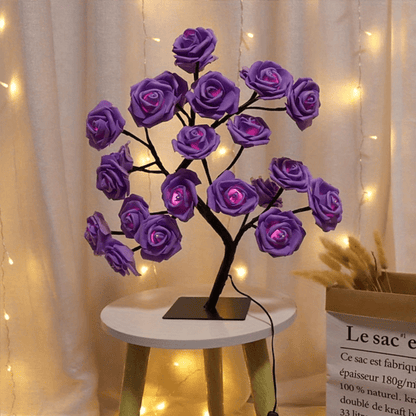 LED Rose Flower Lamp – Romantic 24-LED USB Fairy Light for Bedroom, Wedding & Valentine’s Day Decor