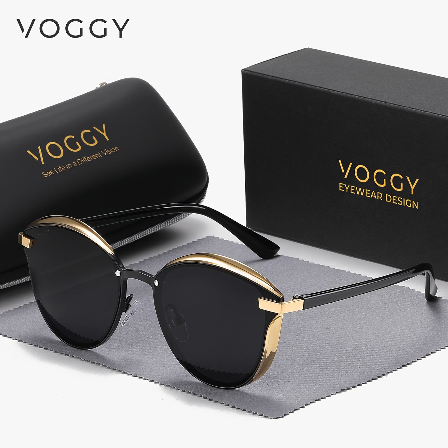 VOGGY Retro Butterfly Polarized Sunglasses – Stylish Metal Frame Unisex Eyewear for Driving & Parties