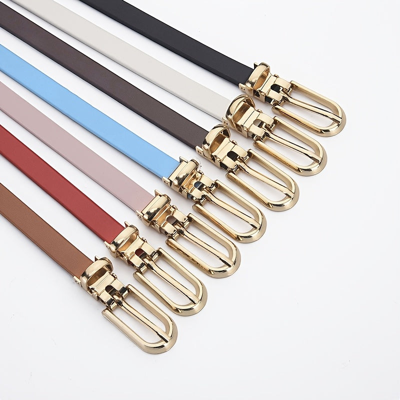 Women’s 5-Piece Slim Belt Set – Adjustable Waist Belts in 5 Colors for Dresses, Jeans & Everyday Outfits