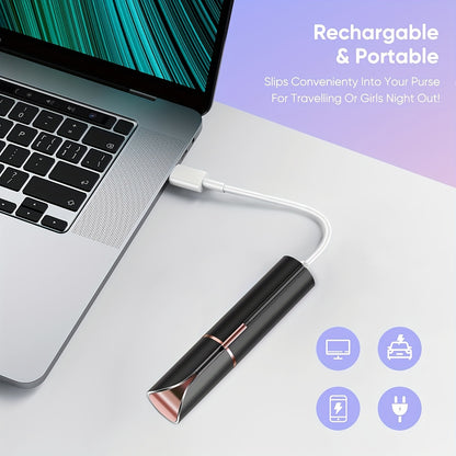 DM Facial Hair Removal for Women, Electric Painless USB Rechargeable Facial Hair Remover for Face, Lip, Leg LED Light