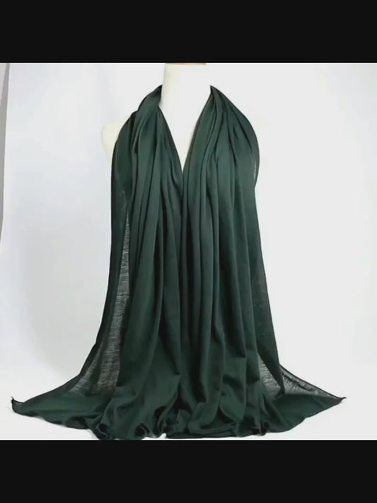 6-Piece Solid Color Breathable Scarf Set for Women – Lightweight Shawls & Headscarves for Modest Fashion and Festive Wear