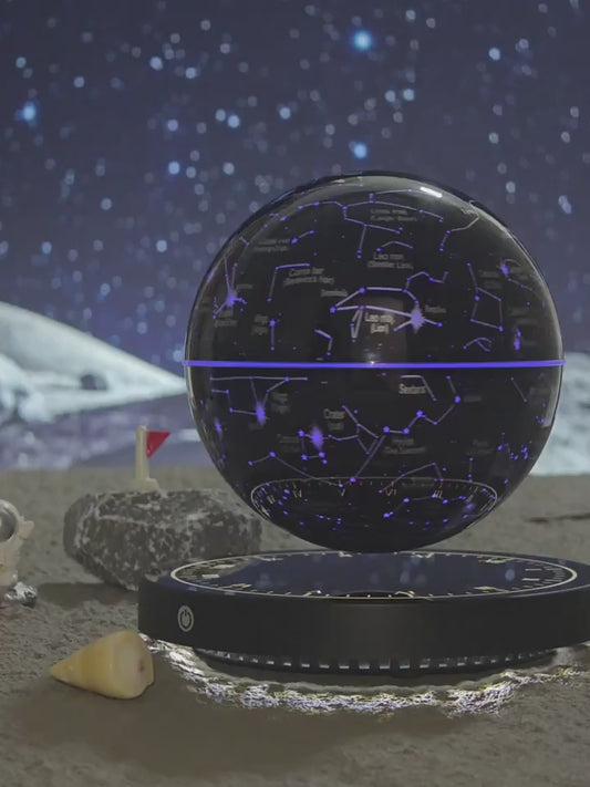 Levitating Star Sign Ball – Magnetic Floating Celestial Sphere with Blue Glow, Type-C Plug Home Decor Gift