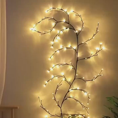 96-LED Willow Wall Lamp – Artificial Plant Branch Light for Elegant Bedroom & Living Room Decor