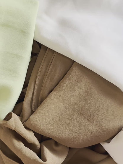 6-Piece Premium Satin Hijab Set – Non-Stretch Snug-Fit Scarves in 10 Solid Colors for Ramadan & Modest Fashion