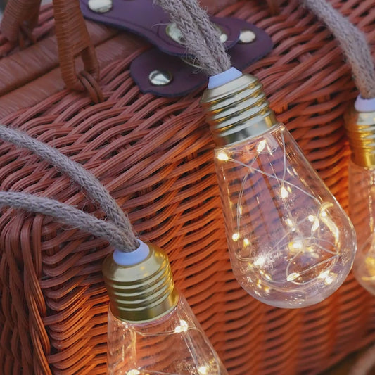 Solar Outdoor Fairy String Lights – 8-Mode LED Bulb Set (10/15/25 Bulbs) with Auto On/Off for Gardens, Fences, Parties, Weddings & Christmas Décor