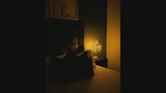 108 LED Bonsai Tree Lamp – Warm White Decorative Light with USB & Battery Power, Touch Control, Modern Table Decor