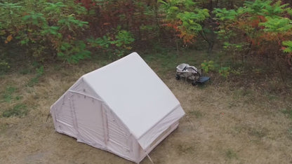 PAKICETUS 8-Person Inflatable Camping Tent — All-Season Heavy-Duty Oxford Air Cabin with Stove Jack, Easy Setup, Mesh Windows & Doors, Spacious Outdoor Shelter for Glamping, Hiking & Travel